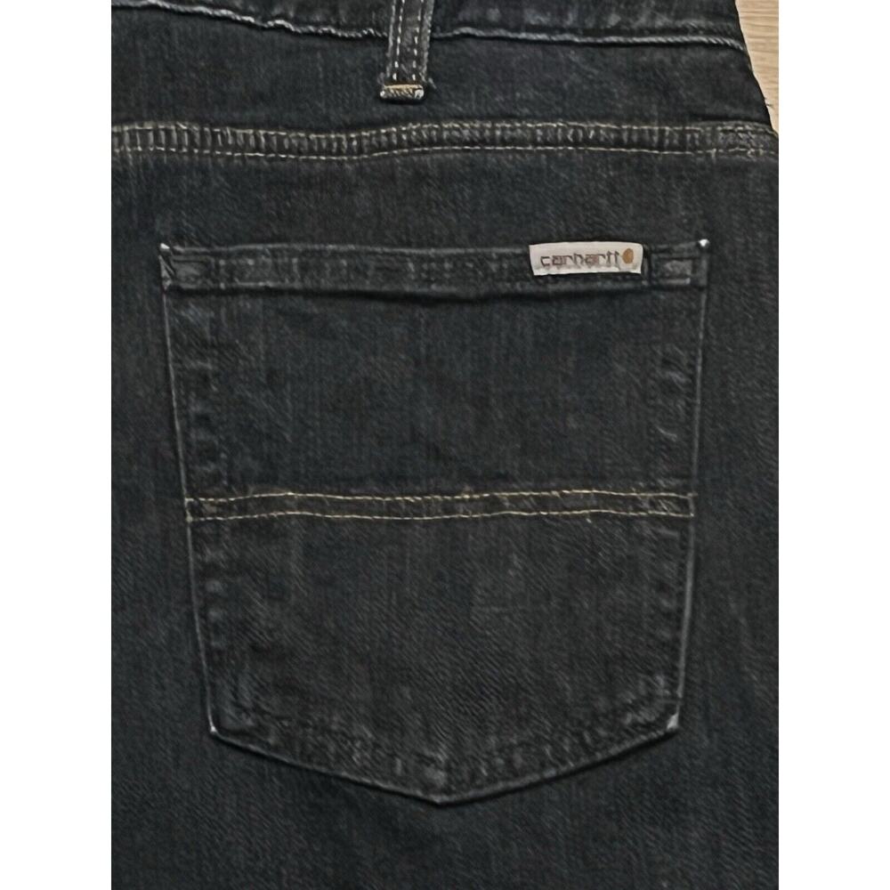 Carhartt Jeans Women's 12 Regular Straight Leg Pockets Denim Fleece Lined EUC - Picture 8 of 11